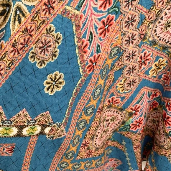 Anthropologie Hemant & Nandita Zarna Maxi Dress Teal S - Picture 11 of 15